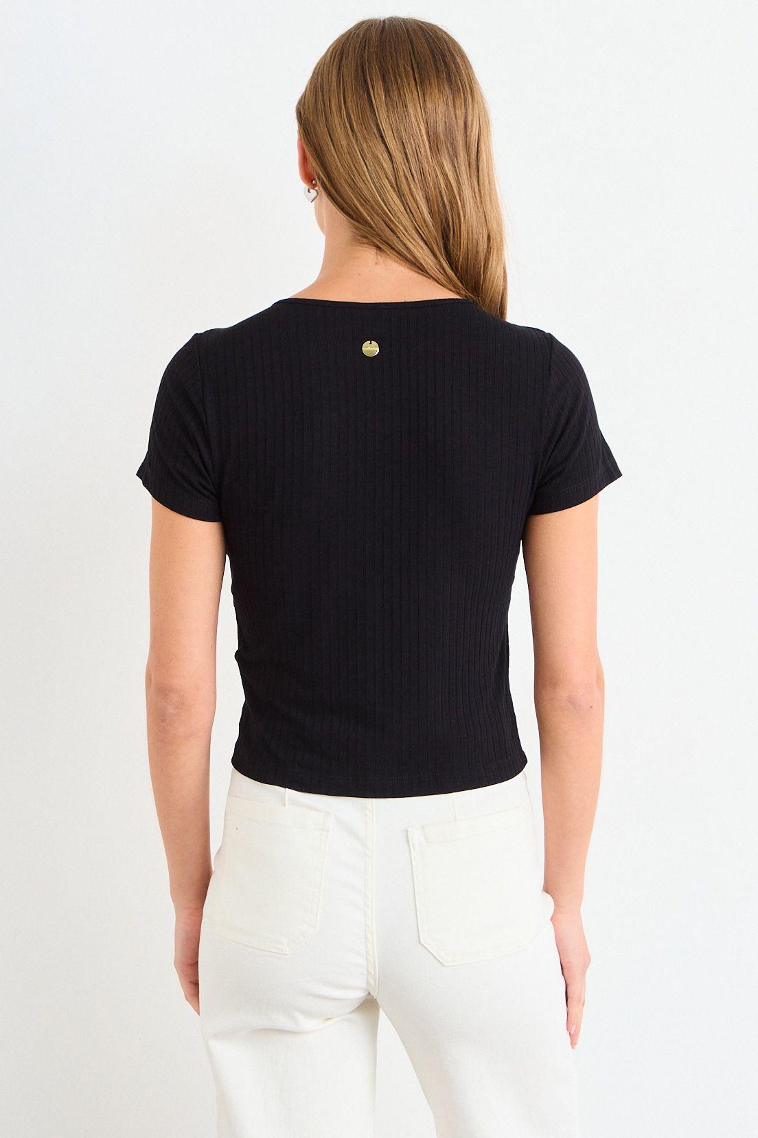 Polera Manga Corta Lisa Negro iO 14204225104102-2