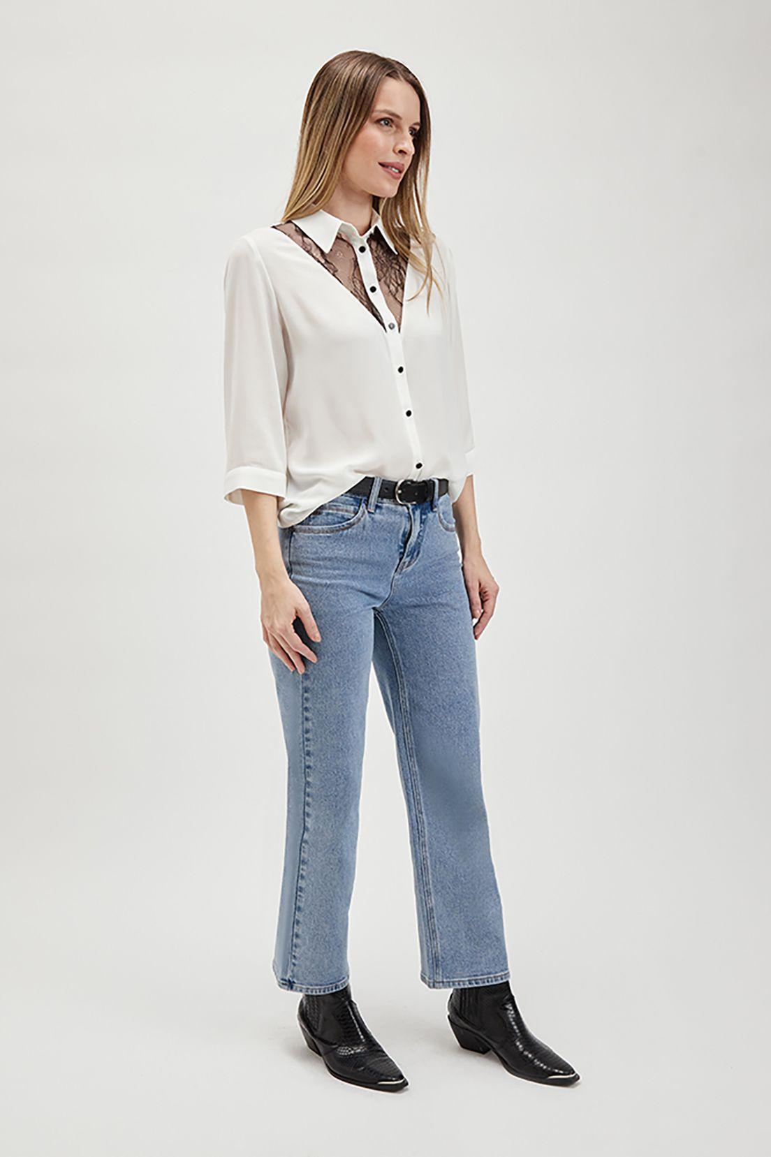 Blusa Camisera Encaje Blanco Ash 14007224054105-2