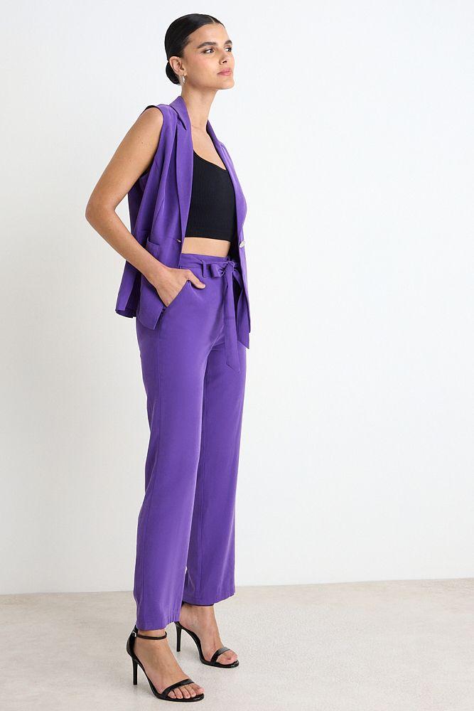Pantalon Recto Con Lazo Morado Ash 11007225013121-4