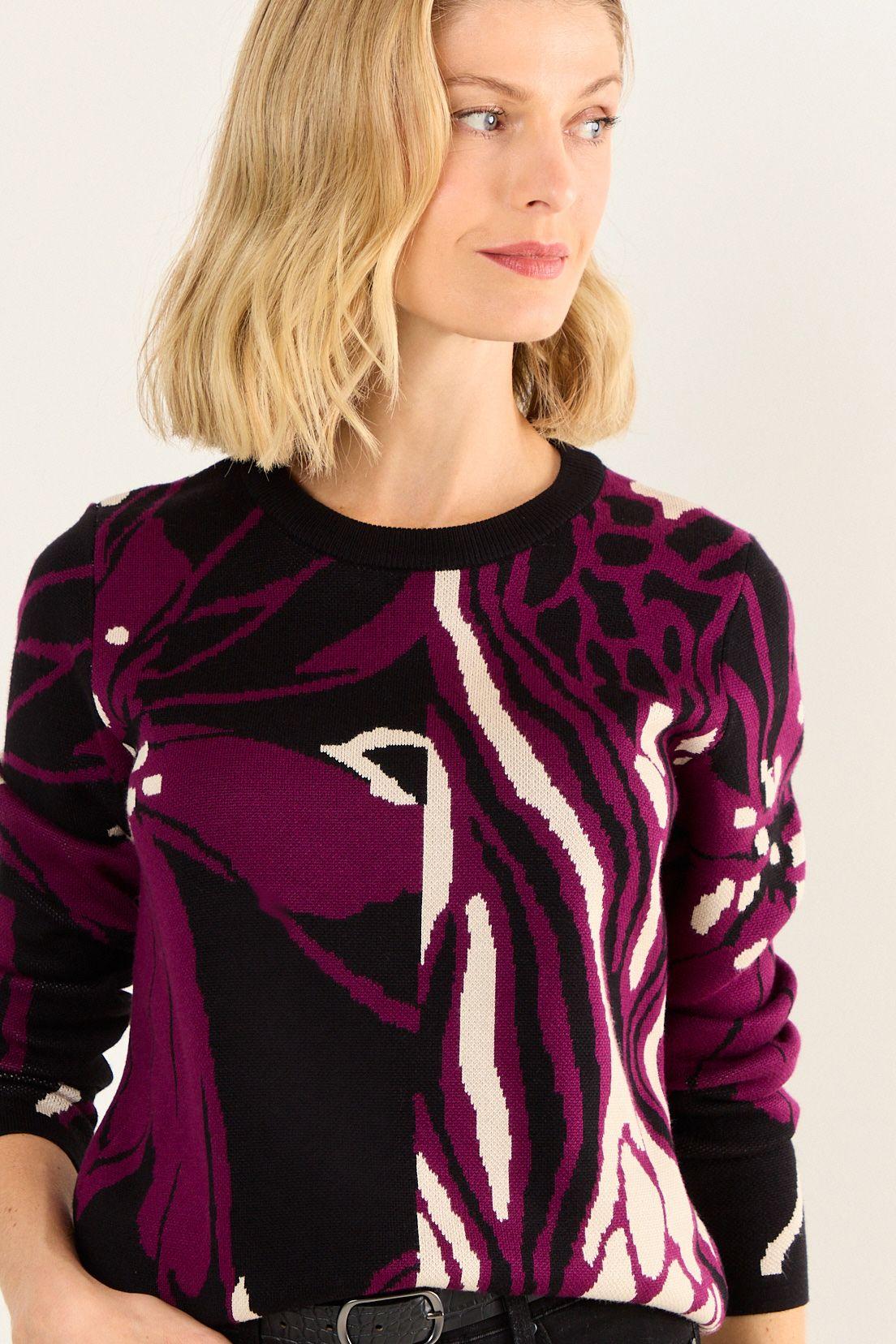 Tejido De Fantasia Cuello Alto Negro Ma Griffe 18702126003106-1