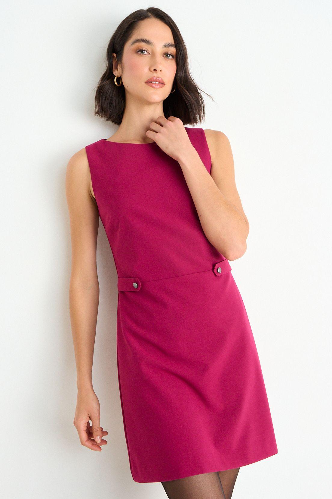 Vestido Corto Liso Burdeo Ash 13007126003121-1