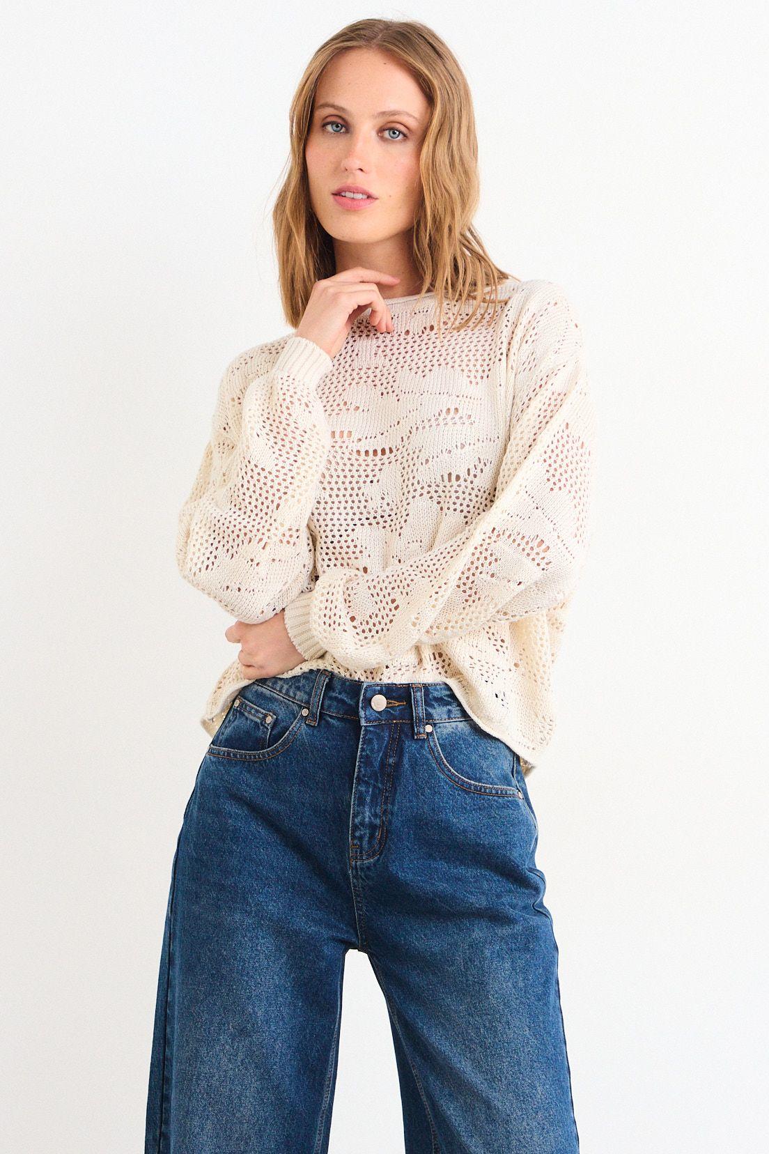 Sweater Liso Beige iO 18104225080106-1