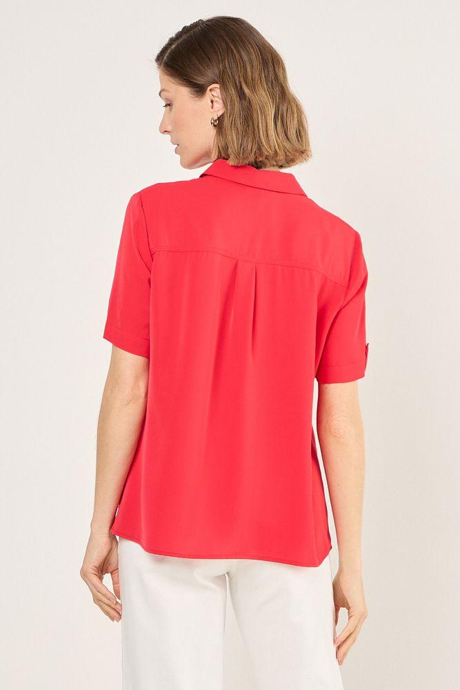 Blusa Camisera Lisa Rojo Ma Griffe 14002225063103-2
