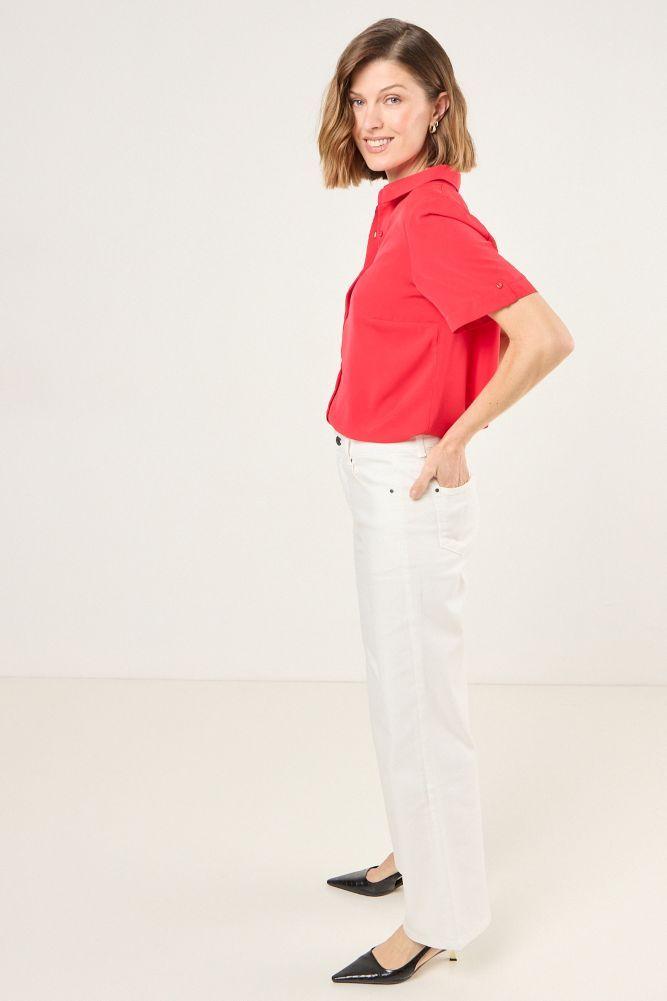 Blusa Camisera Lisa Rojo Ma Griffe 14002225063103-4
