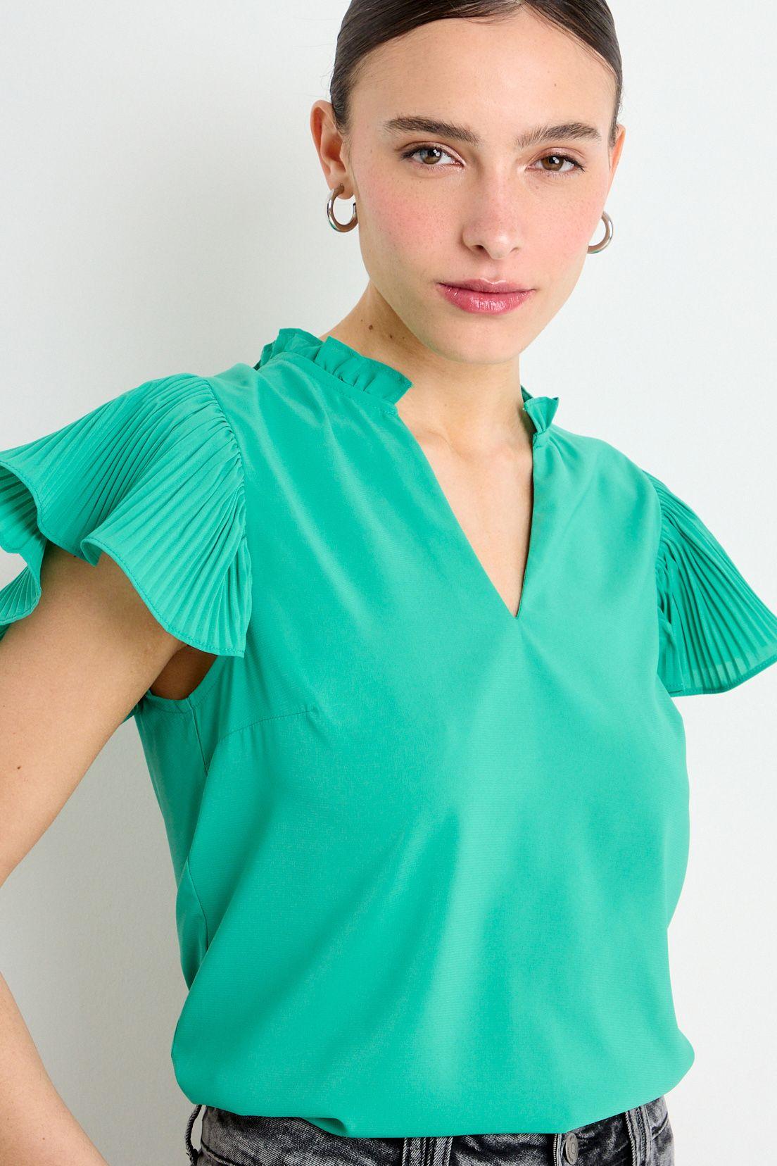 Blusa Manga Corta Verde iO 14020225010107-0