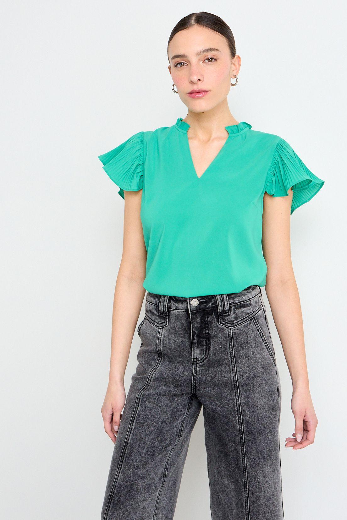 Blusa Manga Corta Verde iO 14020225010107-1
