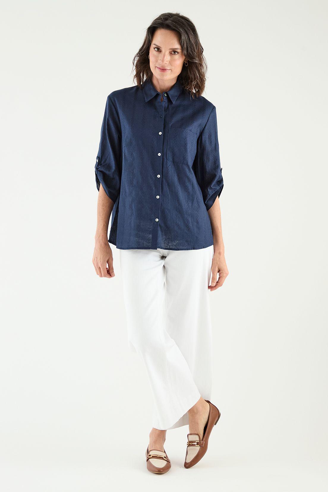 Blusa Camisera Azul Ma Griffe 14002125001104-4