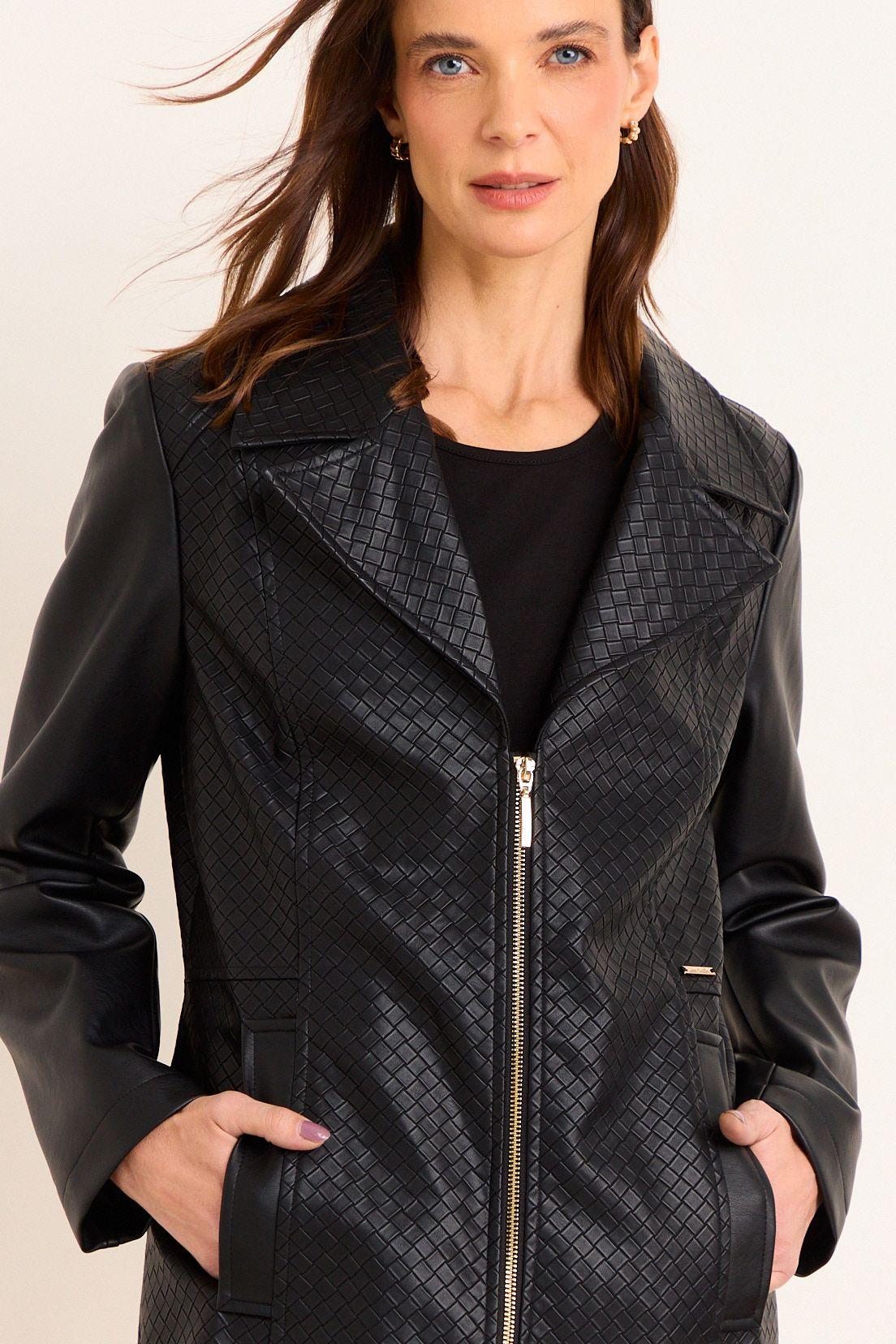 Trench De Ecocuero Negro Ma Griffe 17402226001102-1