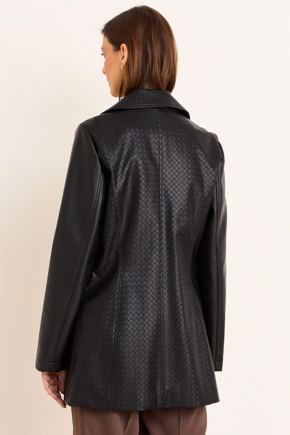 Trench De Ecocuero Negro Ma Griffe 17402226001102-2