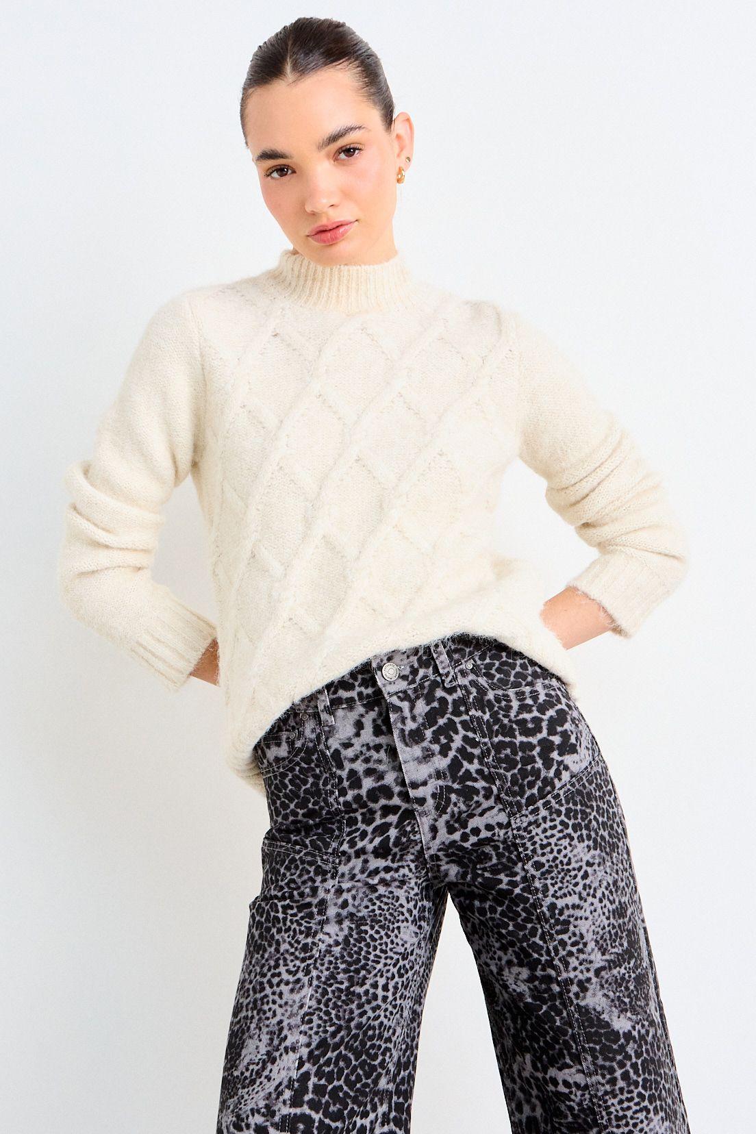 Sweater Moair Trenzado Crudo iO 18720126010105-1