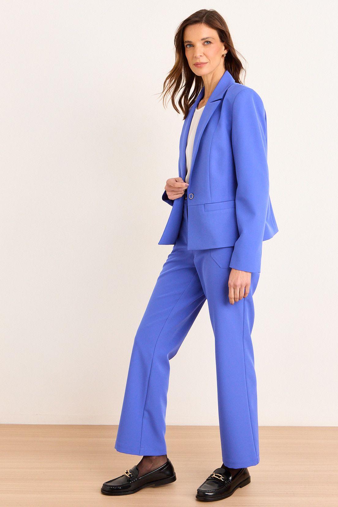 Blazer Con Corte En La Cintura Azul Ma Griffe 16002226001134-2