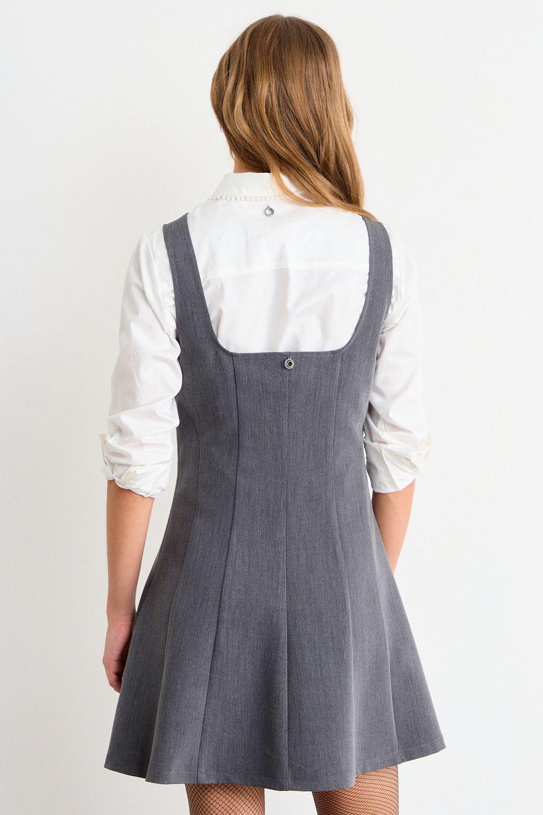 Vestido Liso Gris iO 13020126002163-2