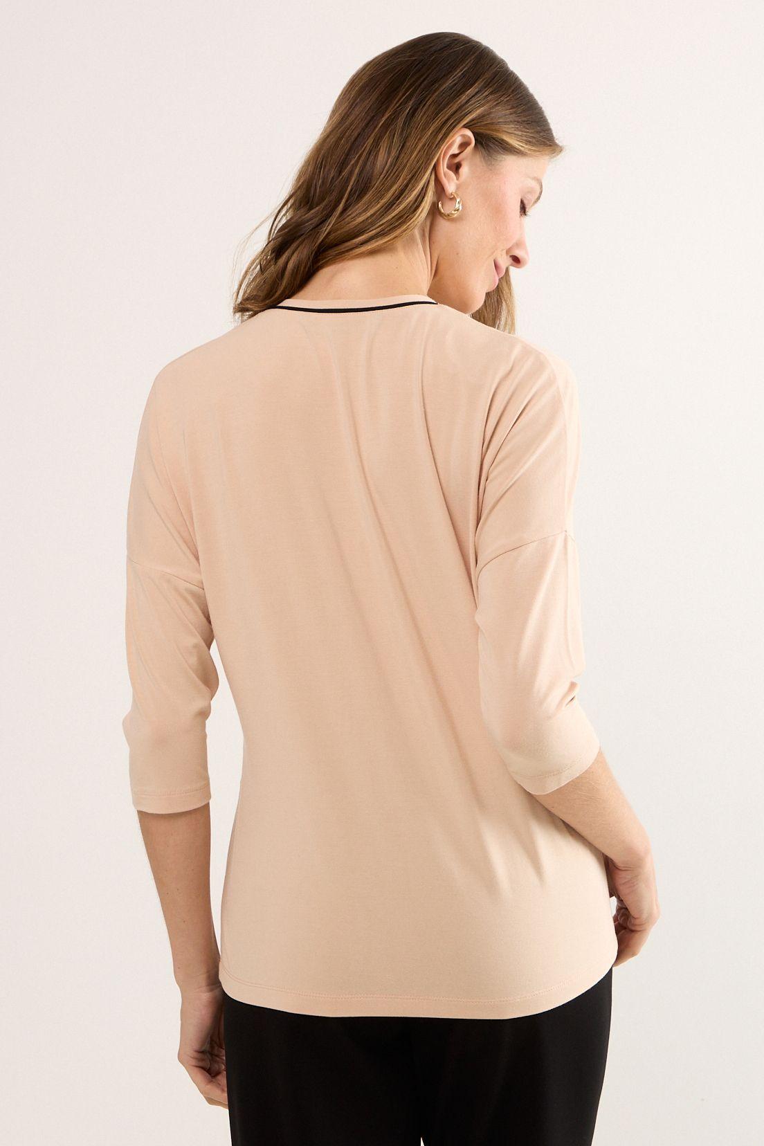 Polera Manga Corta Beige Ma Griffe 14202225051106-3