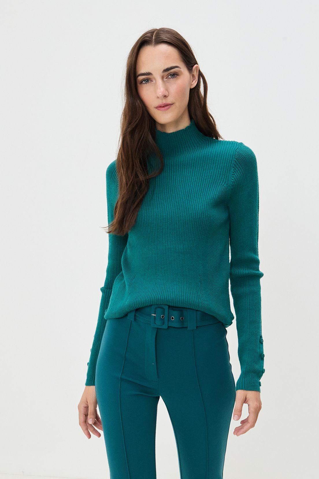 Sweater Liso Verde 18120125022217-0