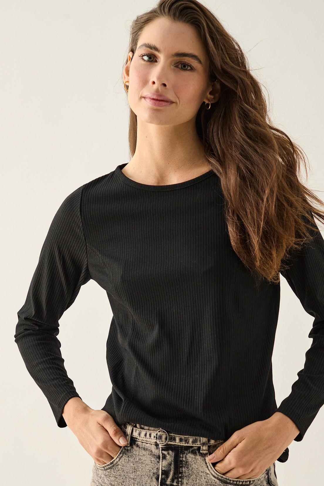 Polera Manga Larga Negro Ash 14207125090102-1