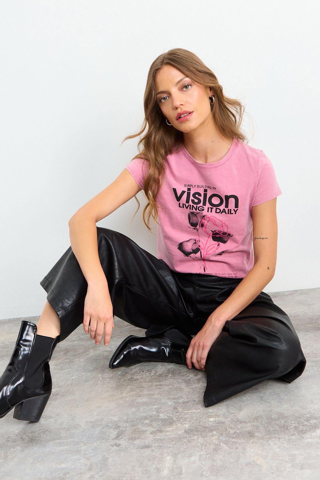 Polera Estampada Rosa iO 14620126003123-3