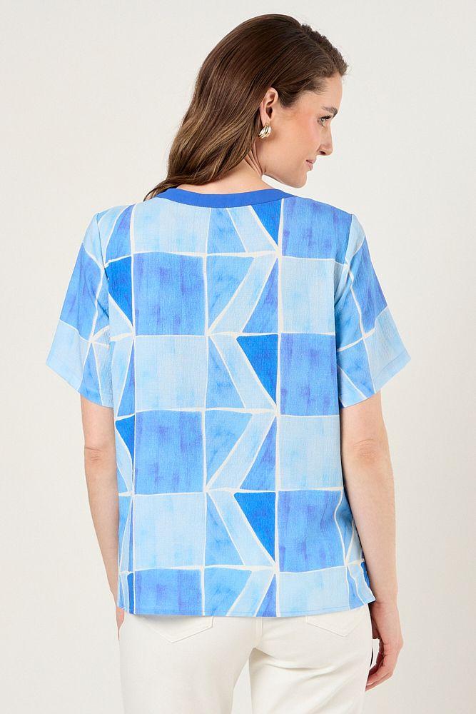 Blusa Estampada Celeste Ma Griffe 14102225062110-2