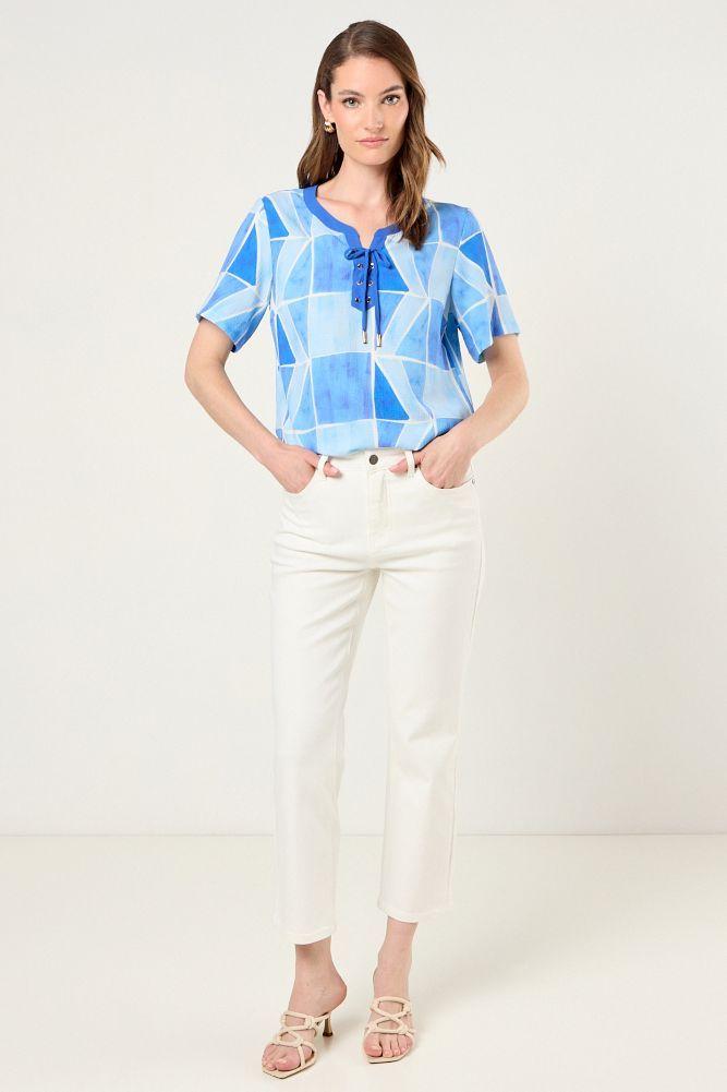 Blusa Estampada Celeste Ma Griffe 14102225062110-3