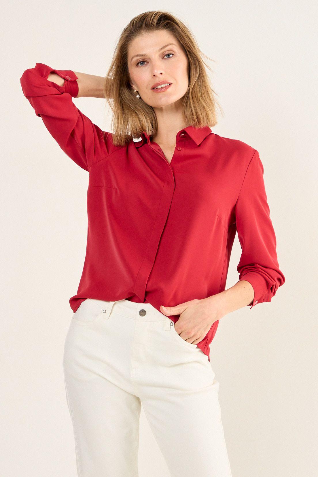 Blusa Lisa Rojo Ma Griffe 14002126200103-1