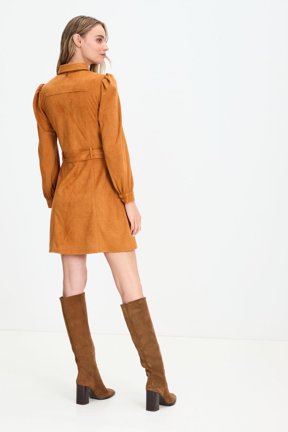 Vestido Liso Cafe 13020125004129-3