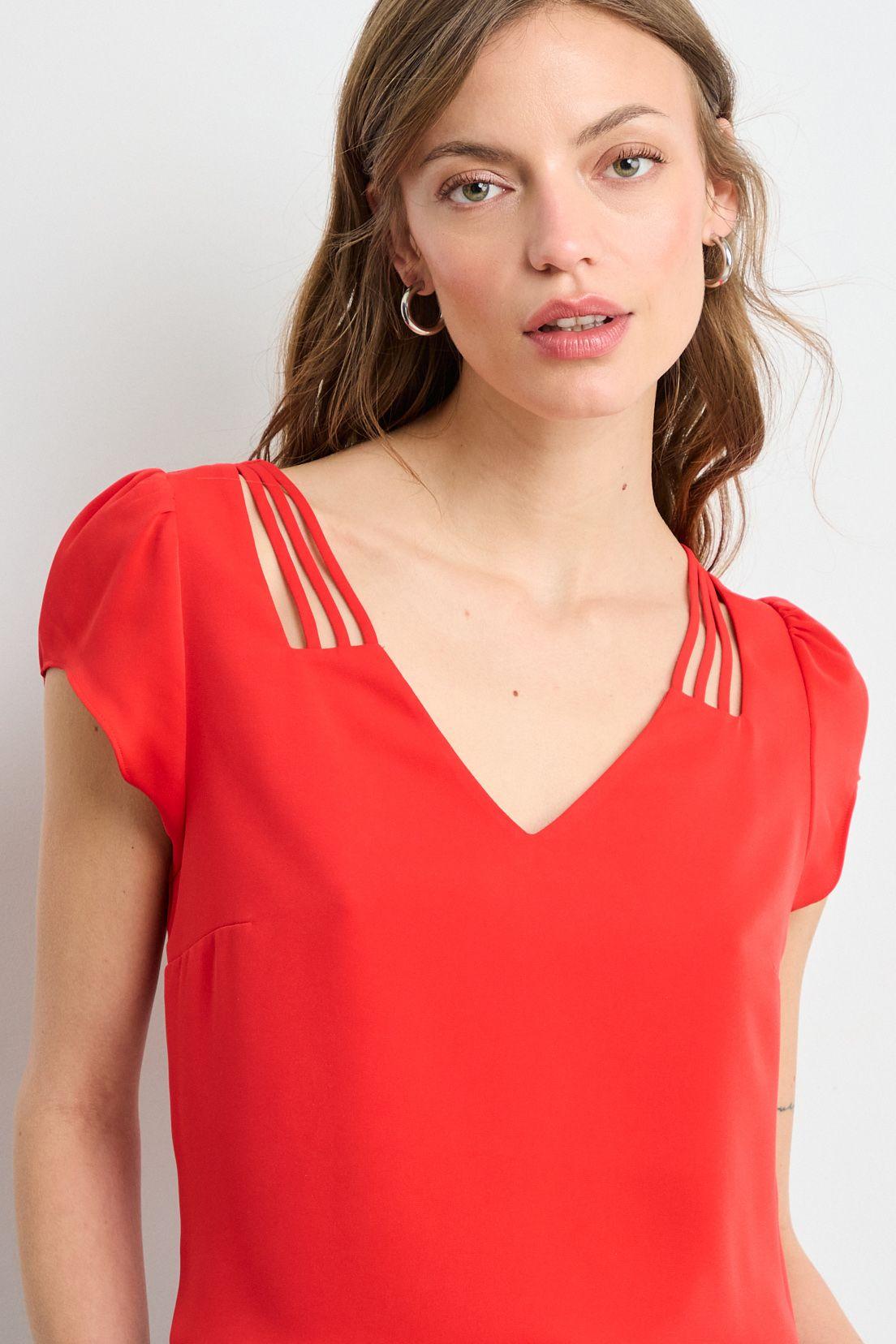 Blusas Manga Corta Rojo iO 14020225062103-0