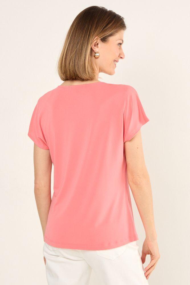 Polera Escote En V Coral Ma Griffe 14202225017133-2
