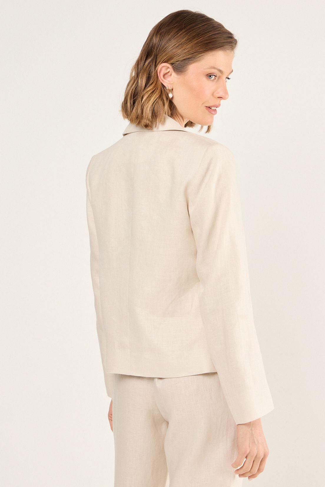 Blazer De Lino Corto Beige Ma Griffe 16002225057106-2