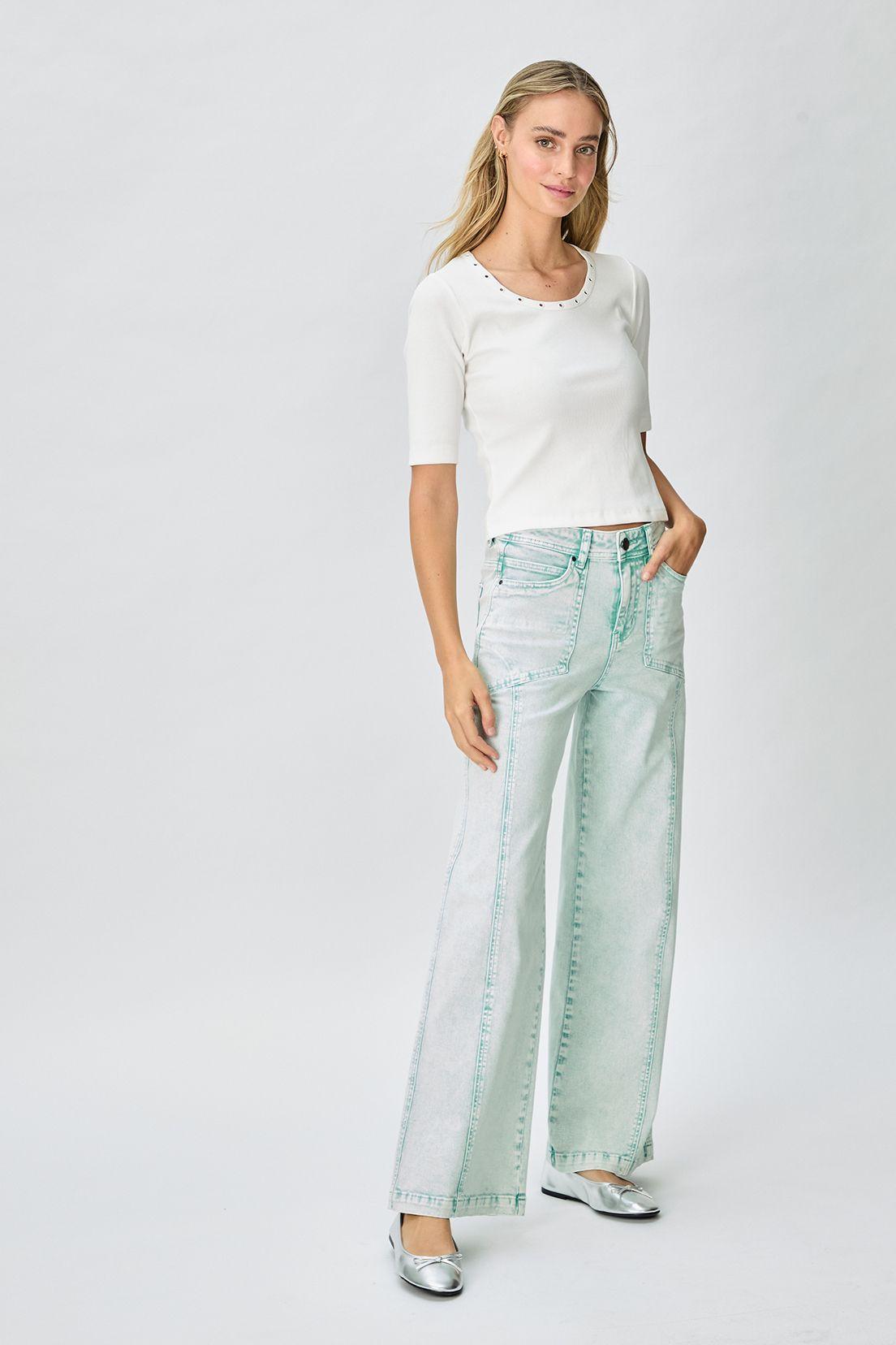 Jeans Liso verde musgo iO 11320125052107-0