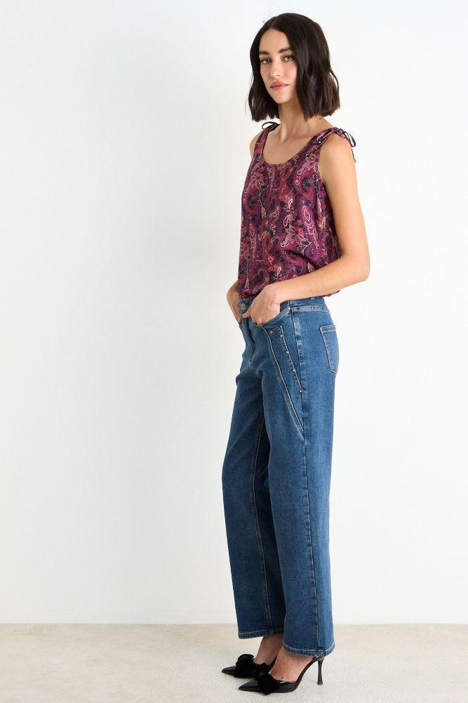 Blusa Fantasia Sin Mangas Burdeos Ash 14107126051112-4