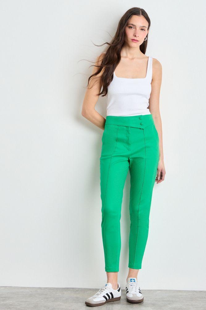 Pantalon Liso Verde Oliva iO 11020225065107-0