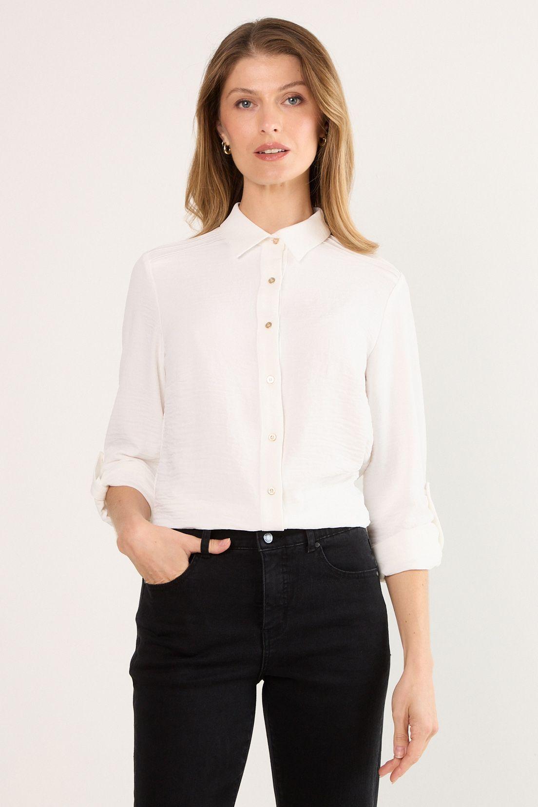 Blusas Manga Larga Crudo Ma Griffe 14002225003105-1