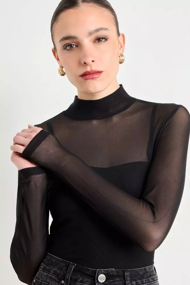 Polera Manga Larga Negro Ash 14207225003102-0