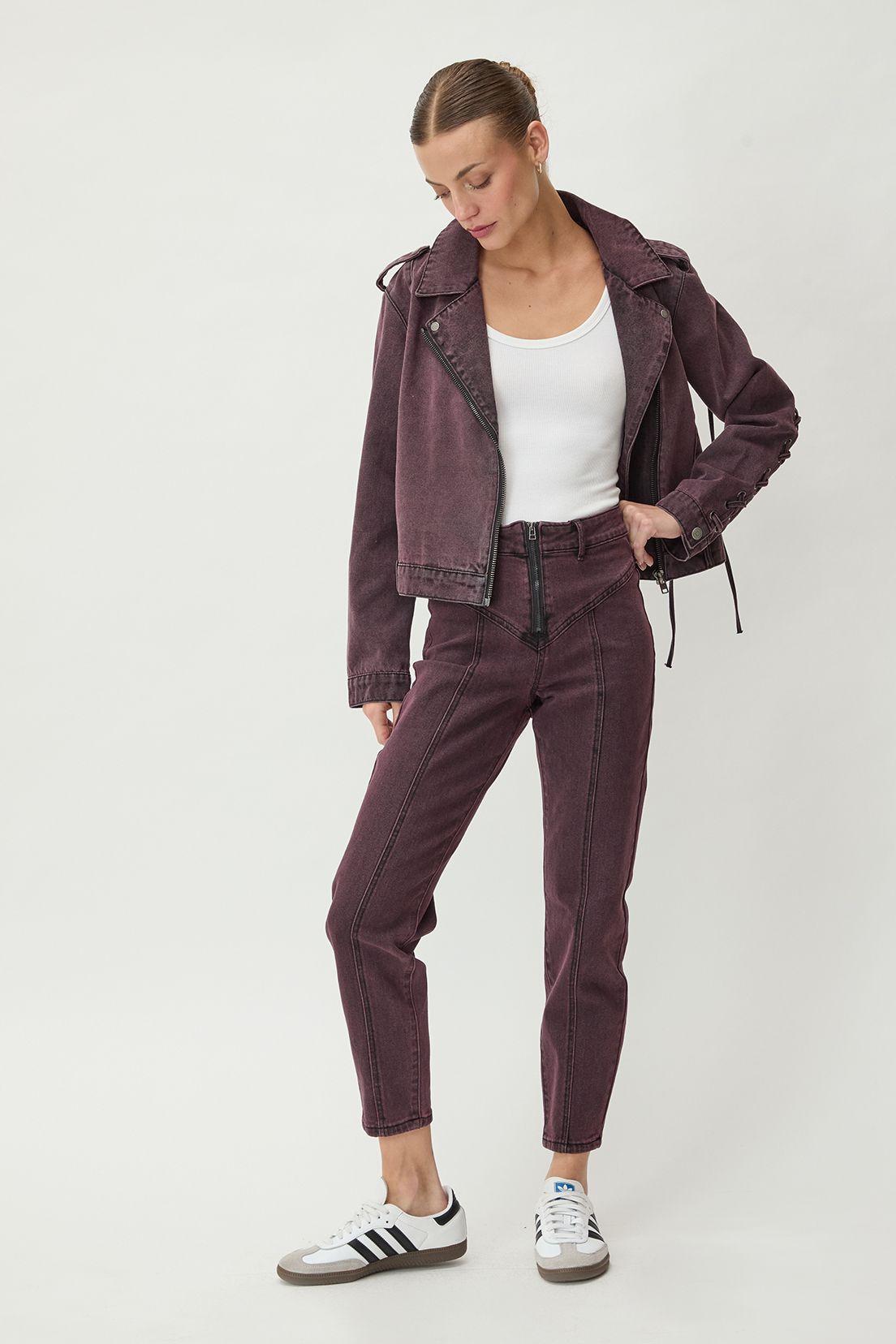 Jeans Liso Burdeo 11320125054112-0