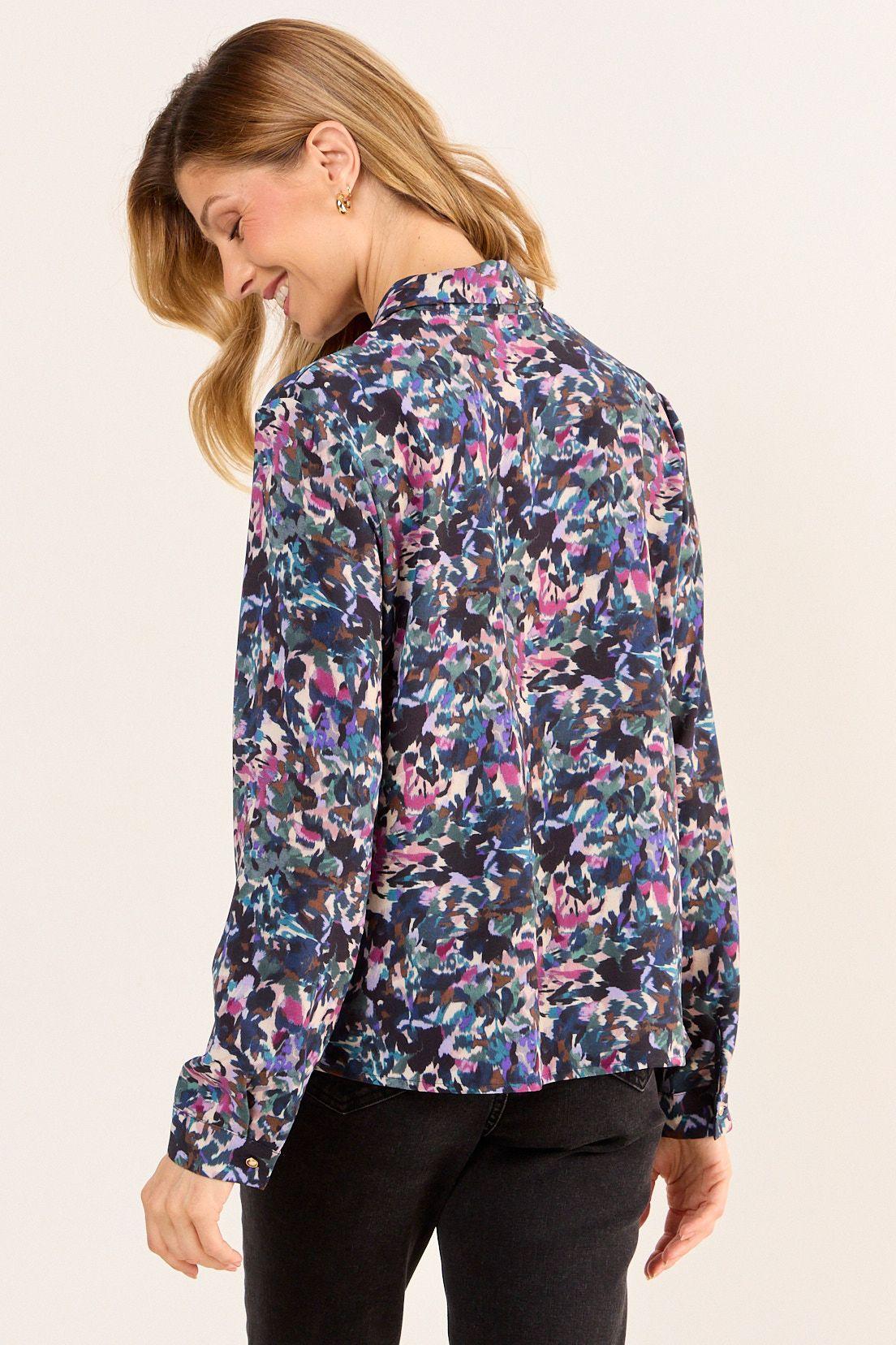 Blusa Camisera Estampada Crudo Ma Griffe 14102126062105-2