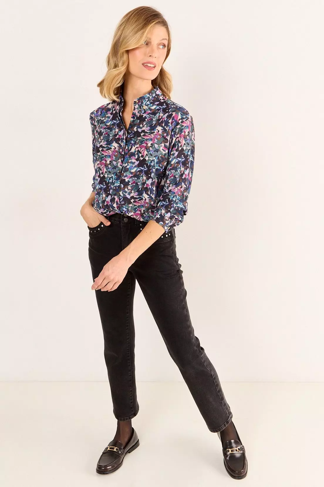 Blusa Camisera Estampada Crudo Ma Griffe 14102126062105-4