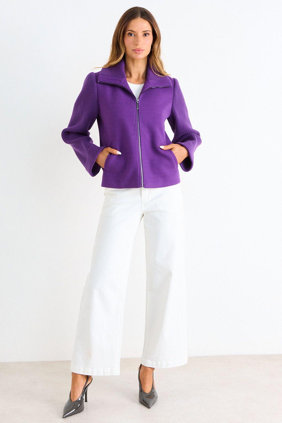 Casaca Lisa Con Cierre Morado Ash 17507126006121-3