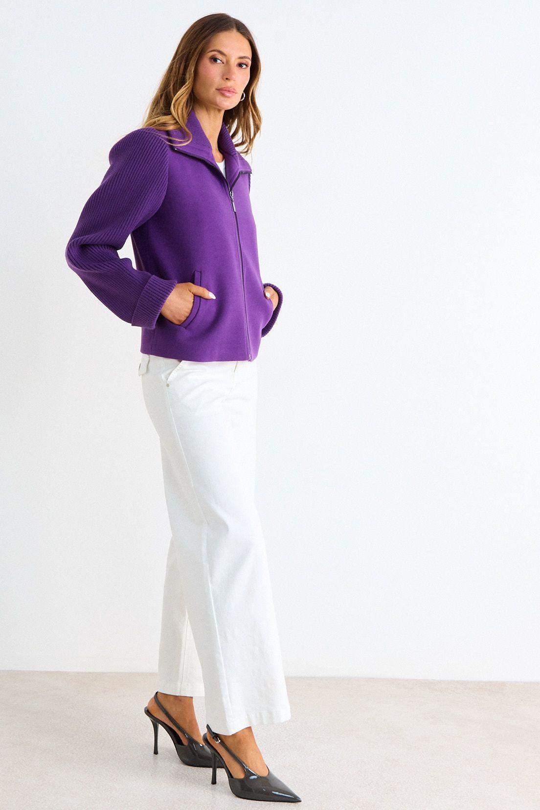 Casaca Lisa Con Cierre Morado Ash 17507126006121-4