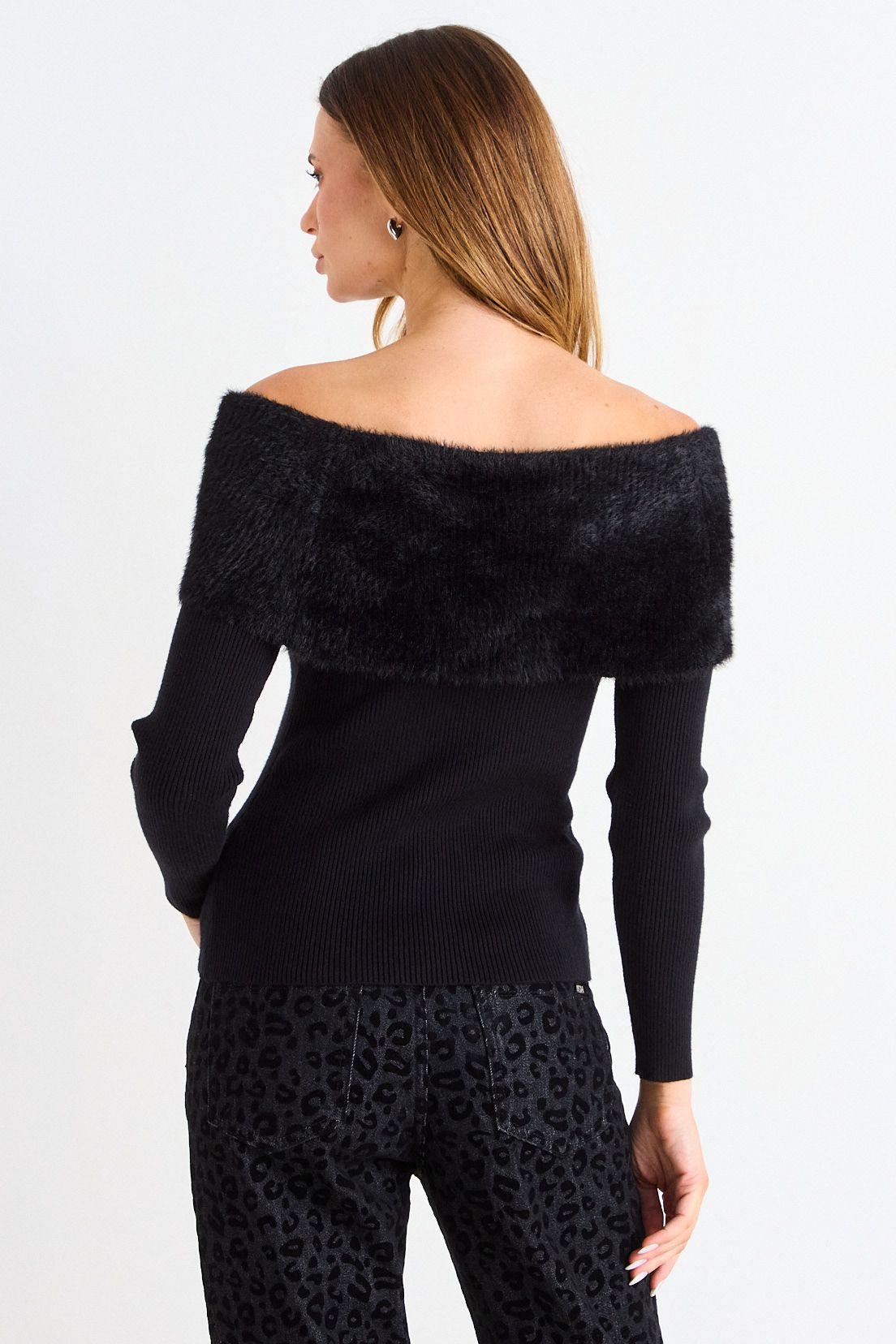 Sweater Hombros Caidos Negro Ash 18107126006102-2