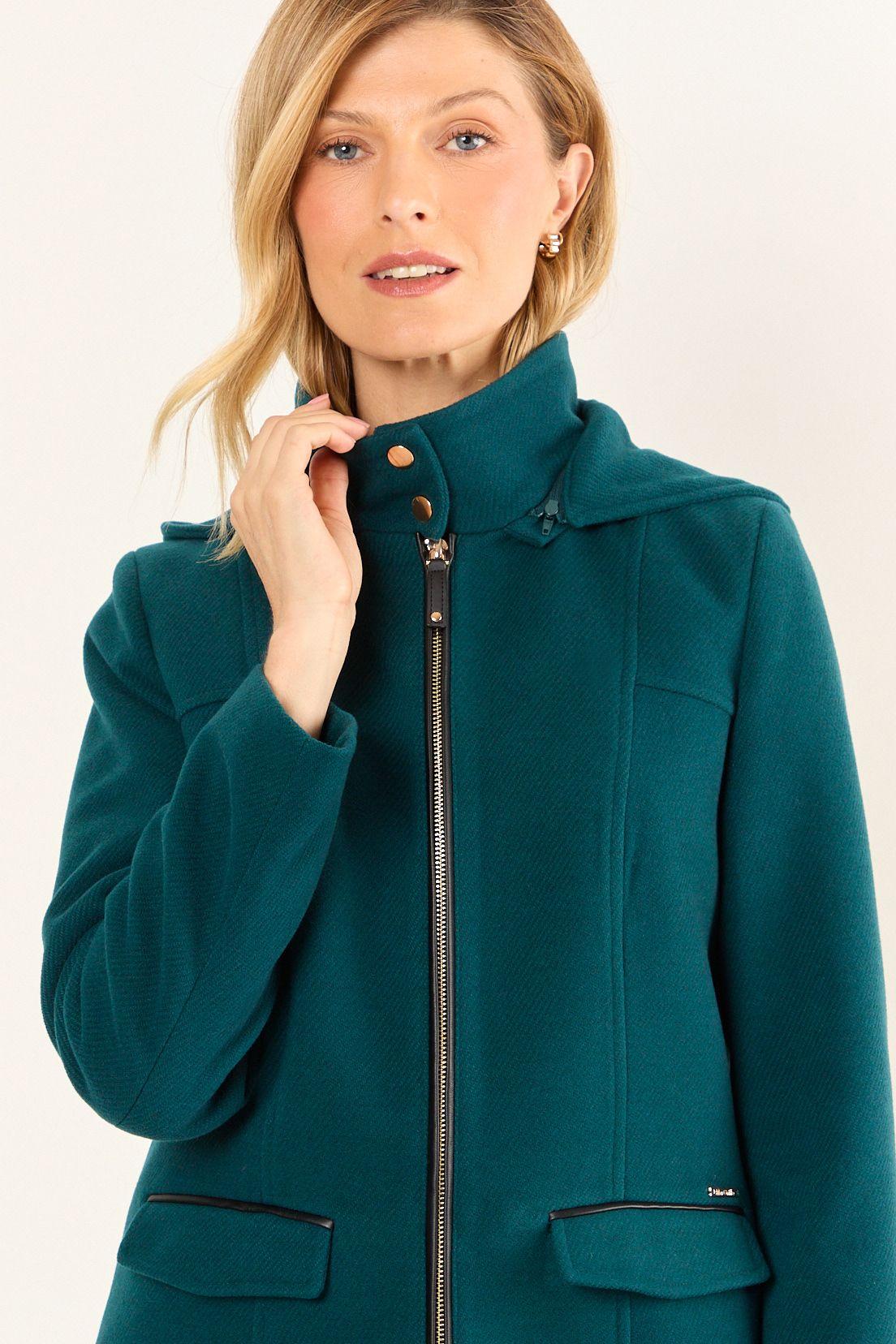 Chaqueton Liso Verde Oliva Ma Griffe 17202126053107-1