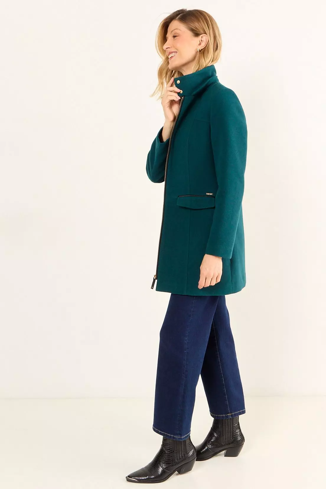 Chaqueton Liso Verde Oliva Ma Griffe 17202126053107-3