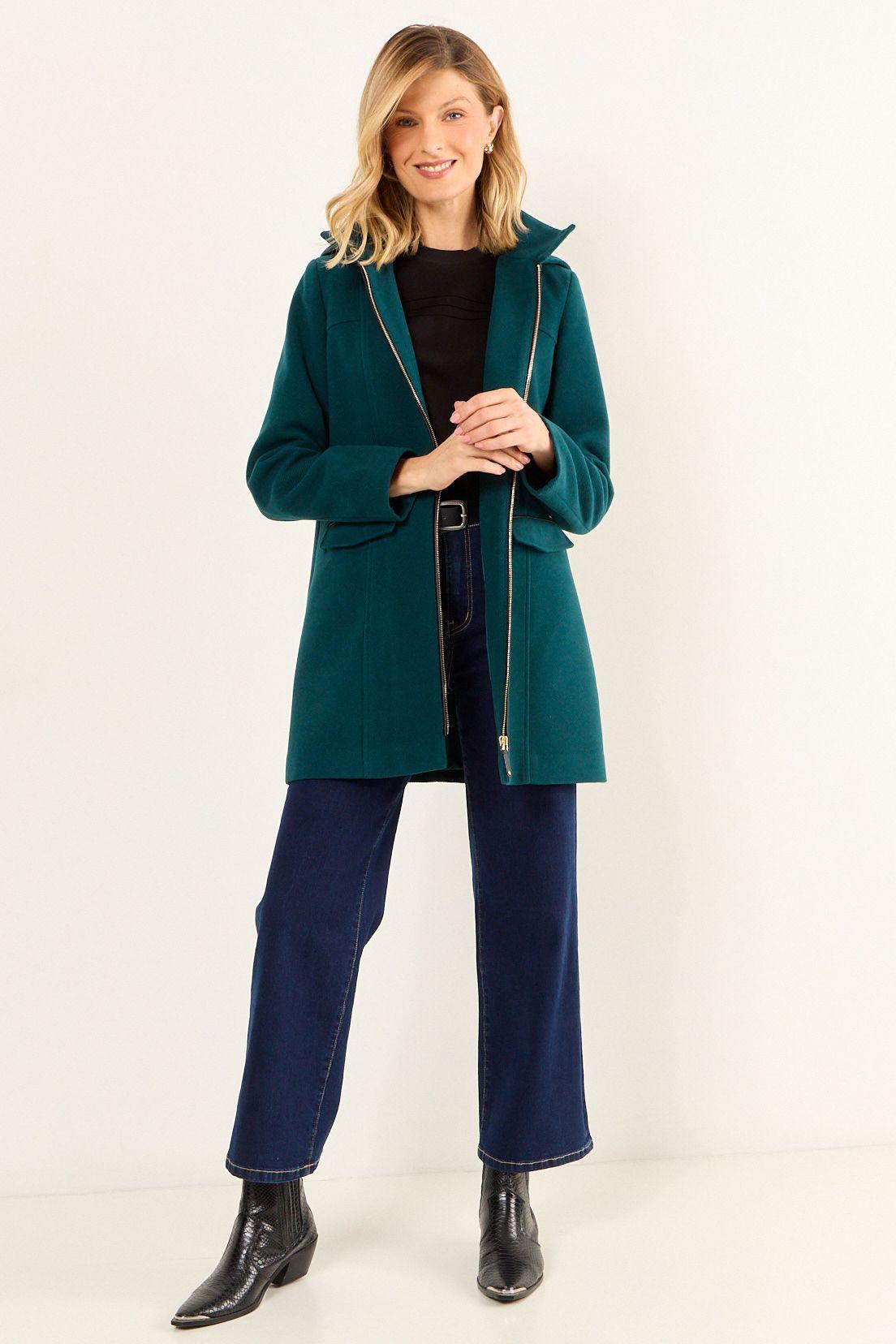 Chaqueton Liso Verde Oliva Ma Griffe 17202126053107-4