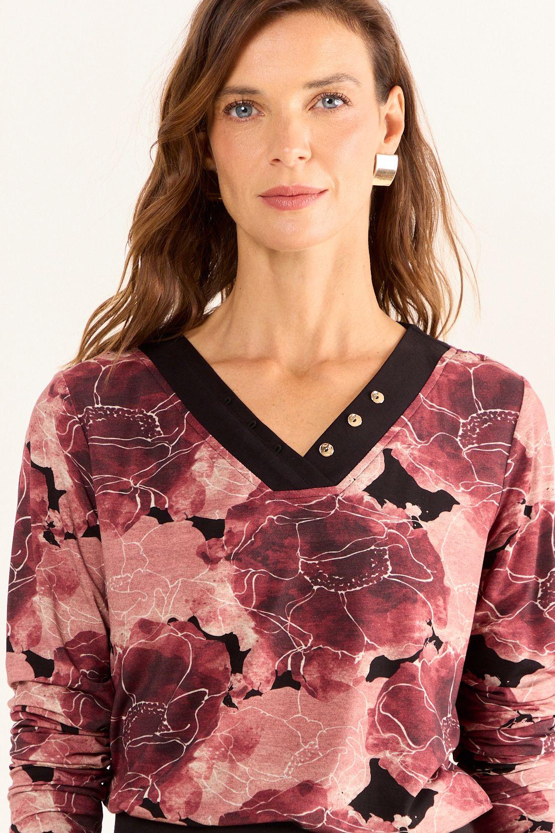 Polera Estampada Rojo Ma Griffe 14302126057103-1