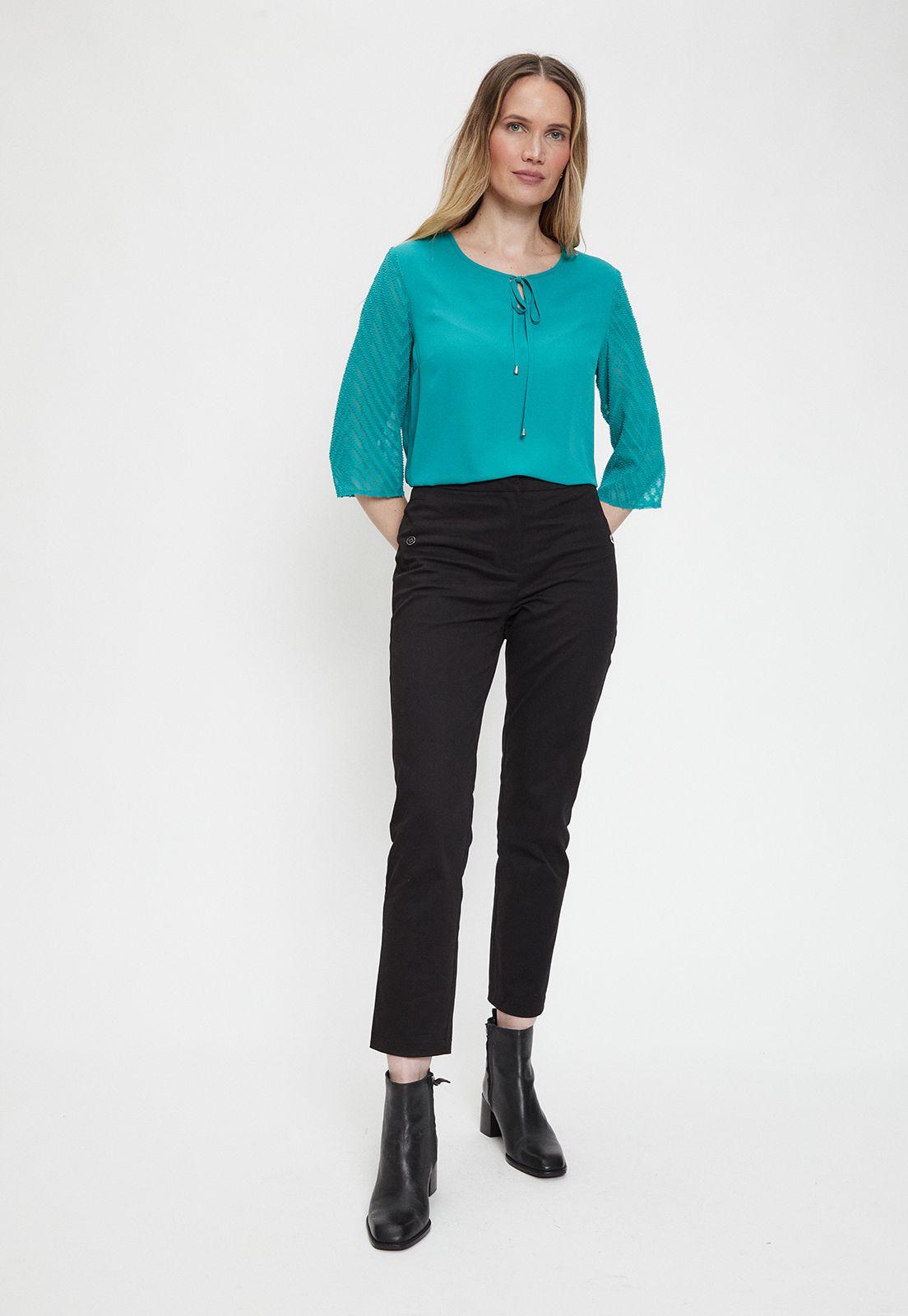 Blusa Lisa Verde Ma Griffe 14002224054217-1