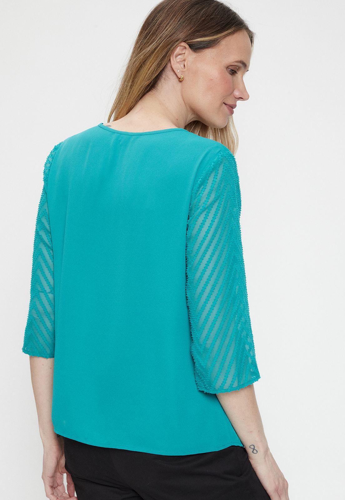 Blusa Lisa Verde Ma Griffe 14002224054217-3