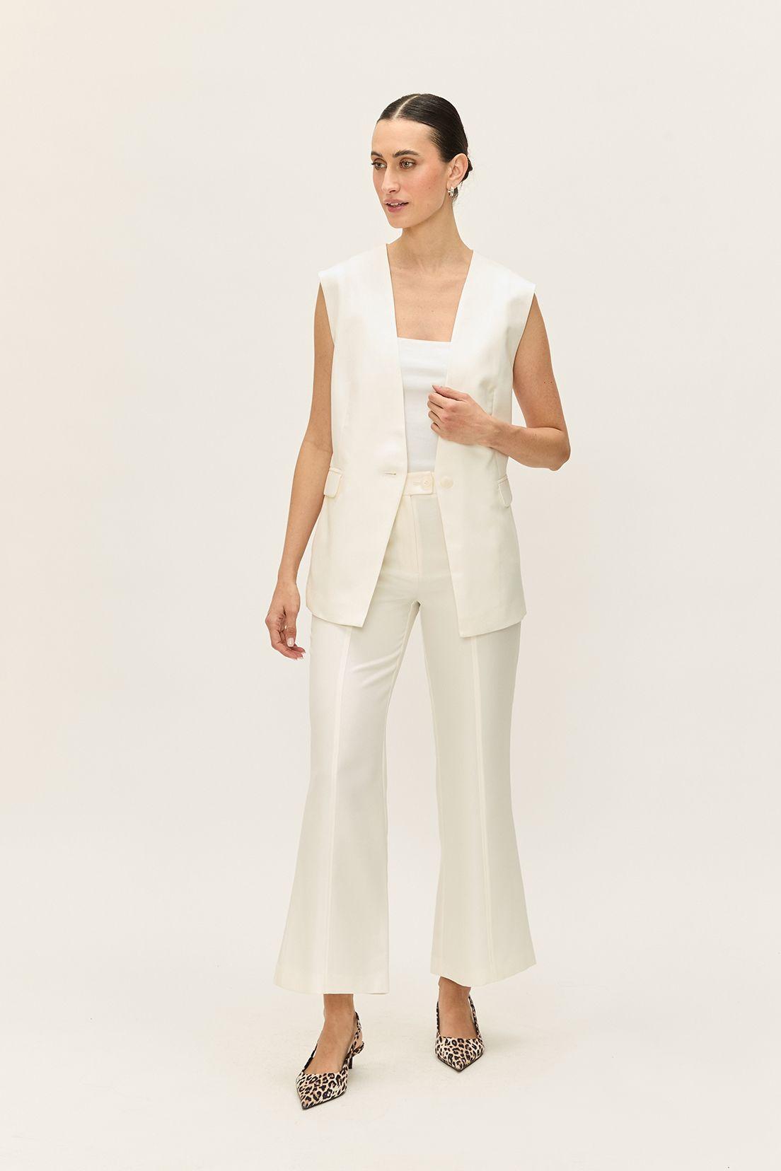 Blazer Sin Mangas Liso Blanco Ash 16007224059105-0