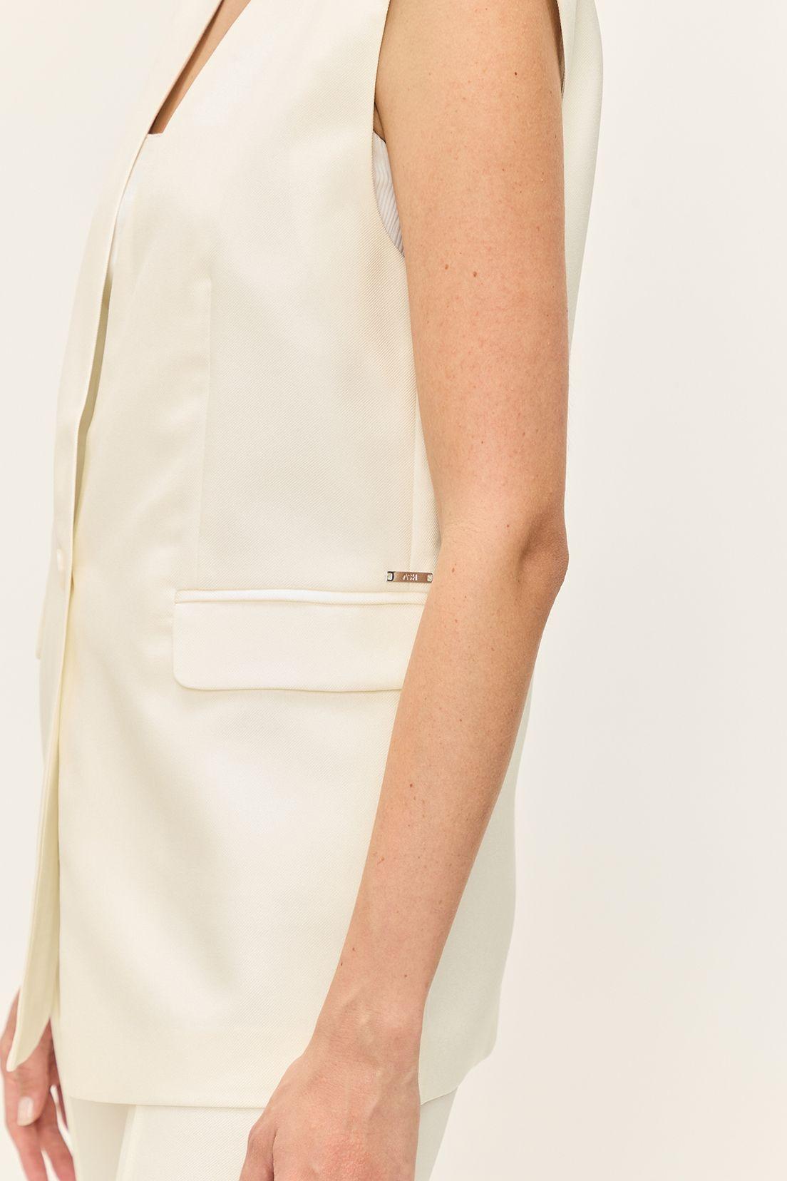 Blazer Sin Mangas Liso Blanco Ash 16007224059105-2