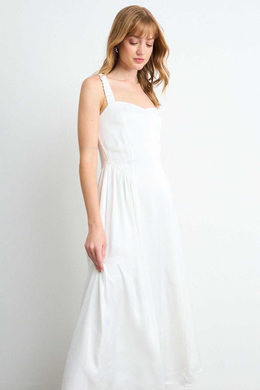 Vestido Liso Largo Crudo iO 13420126001105-1