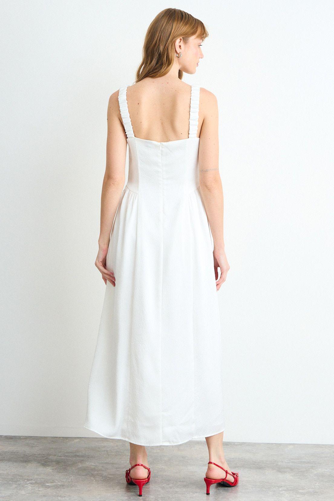 Vestido Liso Largo Crudo iO 13420126001105-3