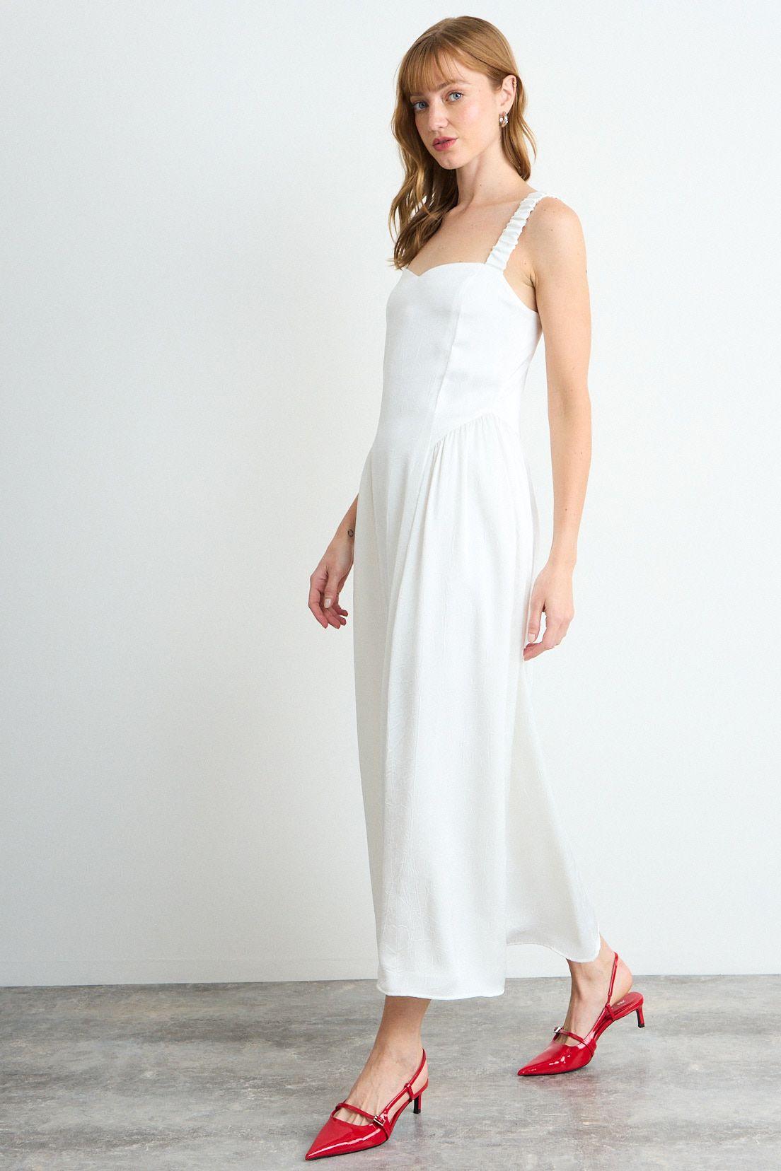 Vestido Liso Largo Crudo iO 13420126001105-4