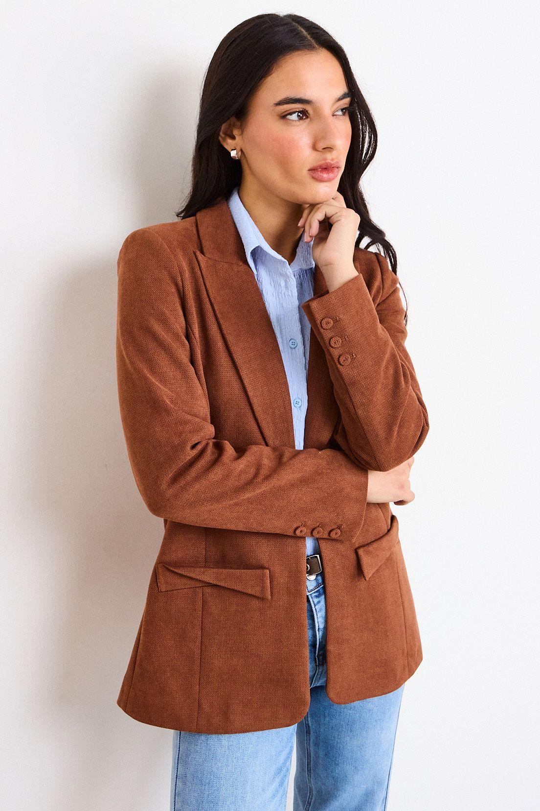 Blazer Liso Café iO 16020226052129-0